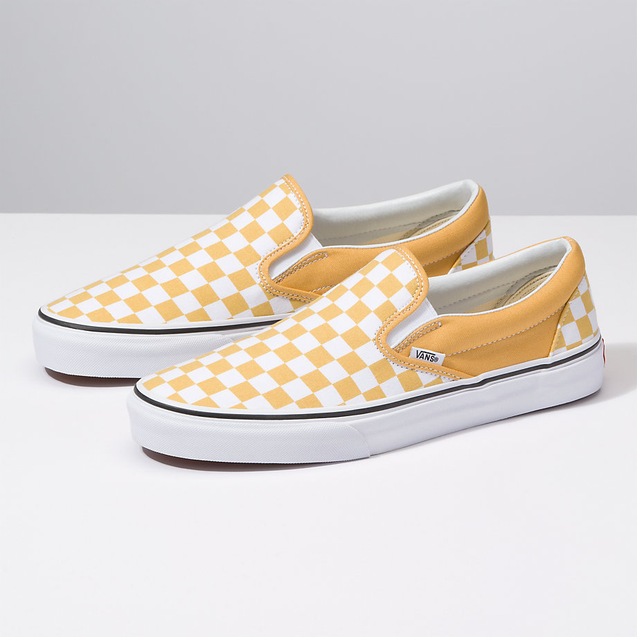 Vans Erkek Kaykay Ayakkabısı Checkerboard Slip-On Beyaz | 86318-846